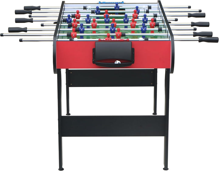 Soccer Foosball Table for Indoor Games, Family Fun and Fitness, Red and White Design