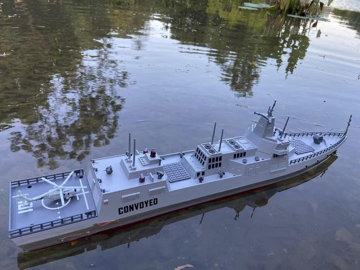 Large 055 Missile Destroyer Model Remote-Controlled Warship Model 60CM Ultra Long Hull 2.4G Double Propeller Driven Remote-Controlled Light Ship Model