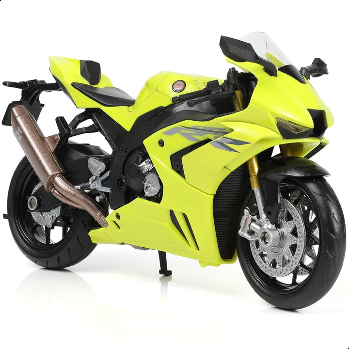 1:12 Motorcycle Model Toy for Yamaha YZF-R1M 1000R Metal Die-Cast with Plastic Motorcycle Model No Assembly Required Mini Finished Moto Gift for Adult（Silver）