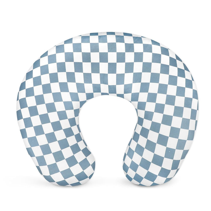 Nursing Pillow Cover, Stretchy Removable Case for Breastfeeding Pillows, Ultra Soft Comfortable Slipcover for Baby Girl and Boy, Light Brown Checkerboard
