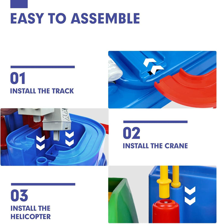 Toys for 3 Year Old Boys - Stem Kids Toys 3-5 - Large Race Track - 3 Year Old Boy Gift - Car Playset for 4 Year Boy Birthday Gift, Montessori, Thinking, Fine Motor Skill, Learning, Educational Toy