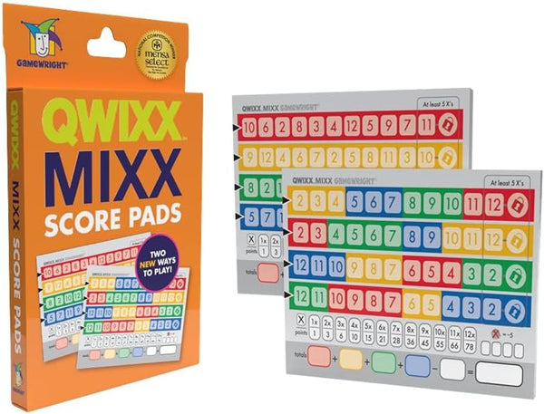 Qwixx Mixx - Genuine Enhanced Game Play Add-On Replacement Scorecards for Qwixx - a Fast Family Dice Game, 8 + Years
