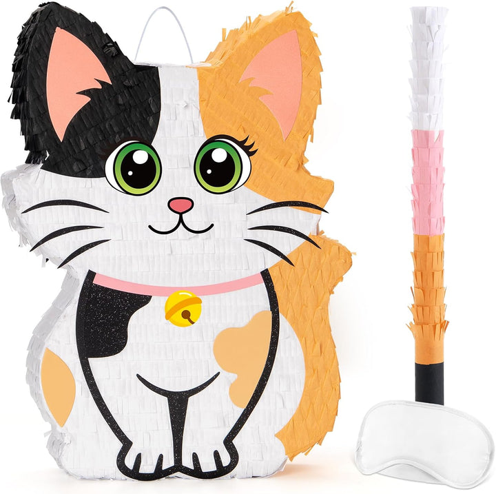 Unicorn Piñata - Unicorn Party Supplies Piñata Bundle with Blindfold and Bat for Girls Kids Rainbow Unicorn Theme Birthday Party Game Decorations (15.7" X 12.2" X 3.1")