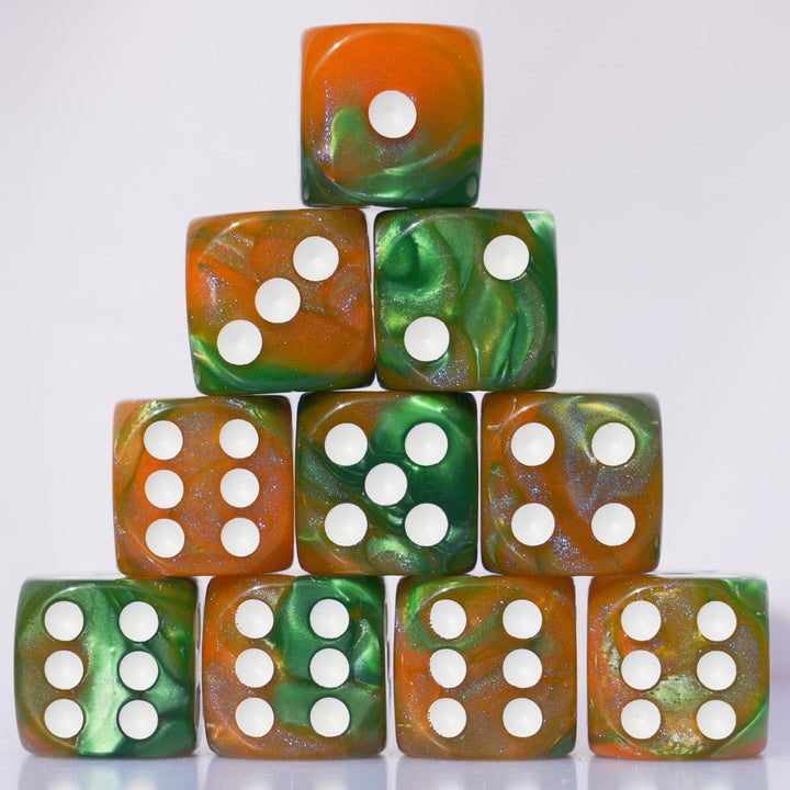 10 PC D6 Dice 16Mm Acrylic Dice Set for RPG MTG DND Dice Table Games and Board Games (Pink + Blue)