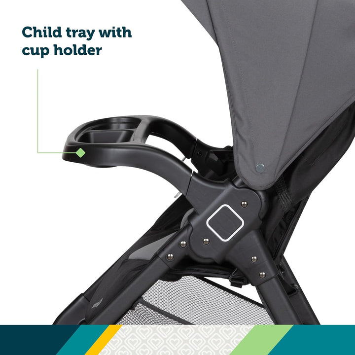 Smooth Ride Travel System Stroller and Car Seat Onboard™ FLX - Efficient Infant Car Seat Stroller and Infant Car Seat and Stroller Combo, Monument