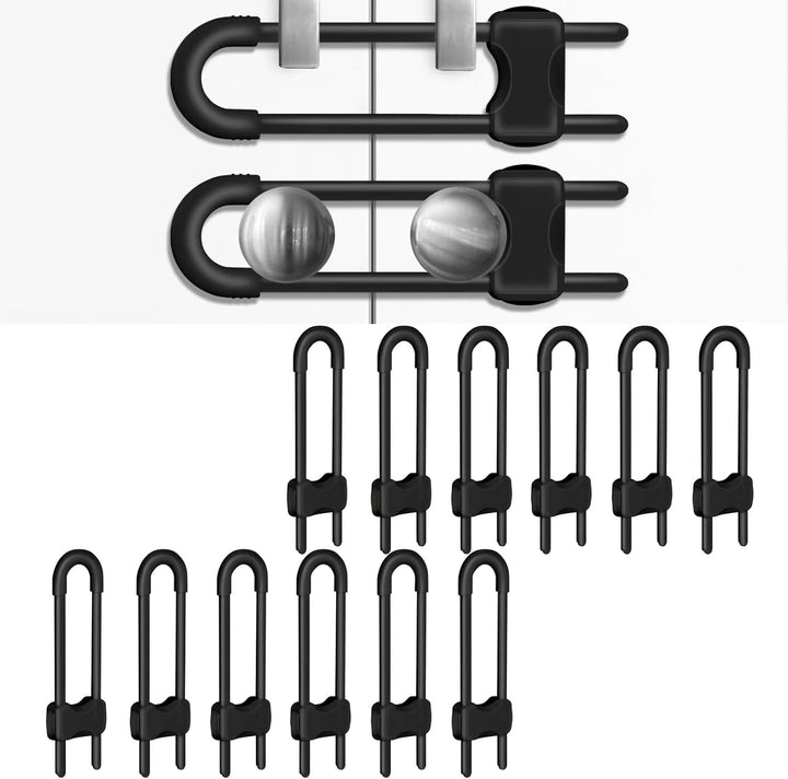 Baby Proofing Cabinets,Cabinet Locks for Babies,U-Shaped Child Locks for Cabinets, Child Proof Cabinet Latches,Child Safety Cabinet Locks with Adjustable by  (Pack of 2)