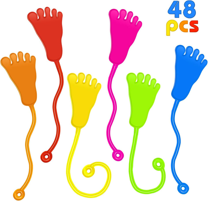 Sticky Hands Bulk 48 PCS Party Favors for Kids 4-8 8-12 Stretchy Sticky Hand Toy Goodie Bag Stuffers Back to School Gifts for Students Treasure Box Toys for Classroom Prizes Birthday Party Supplies