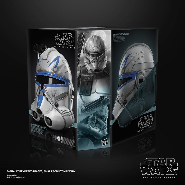 the Black Series Clone Captain Rex Premium Electronic Helmet, Ahsoka Adult Roleplay Item, Ages 14 and Up