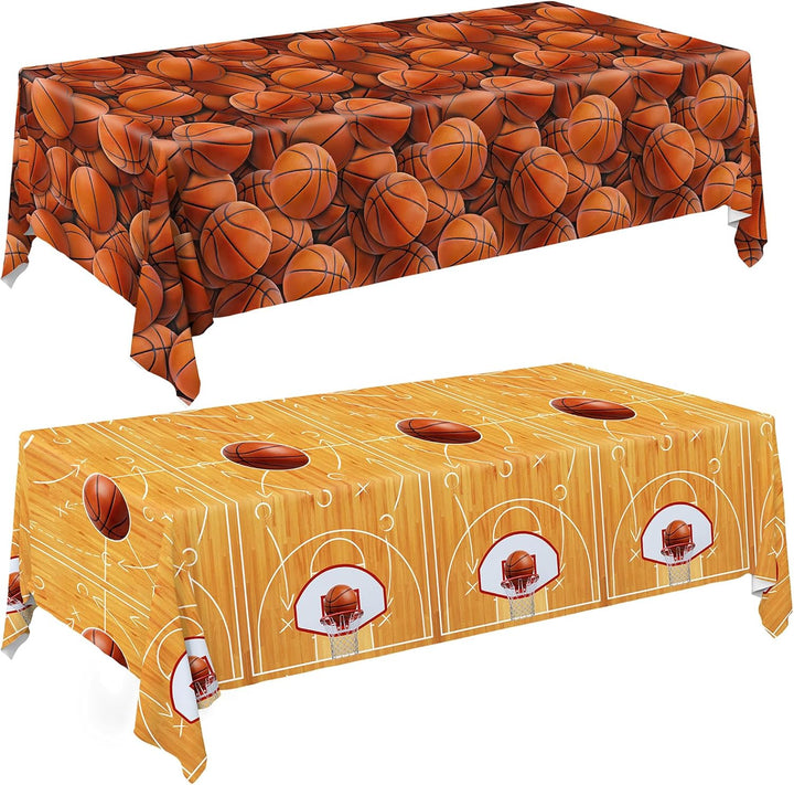 Football Party Decorations Disposable Tablecloth Plastic Touchdown Table Cover for Birthday Football Party Games Decoration 54 X 108Inch，2 Pack
