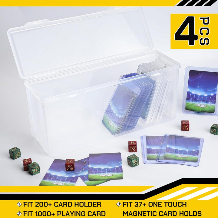 Acrylic Card Holder Screw Trading Card Protector 35 PT Clear Protectors for Baseball Football Sports Game Cards Storage and Display(15 Pieces)
