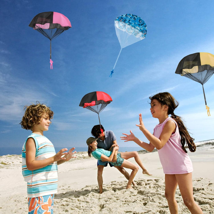 Army Parachute Toy for Kids Outdoor Toys, Tangle Free Figures Flying Toy for Kids Ages 4-8 and up Boys Party Favors Paratrooper Easter Egg Bastet Stuffer for Boy