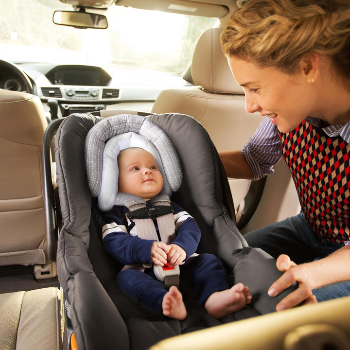 Xtraguard Head Support & Strap Cover for Baby Car Seats with Silver-Ion Technology, Dots