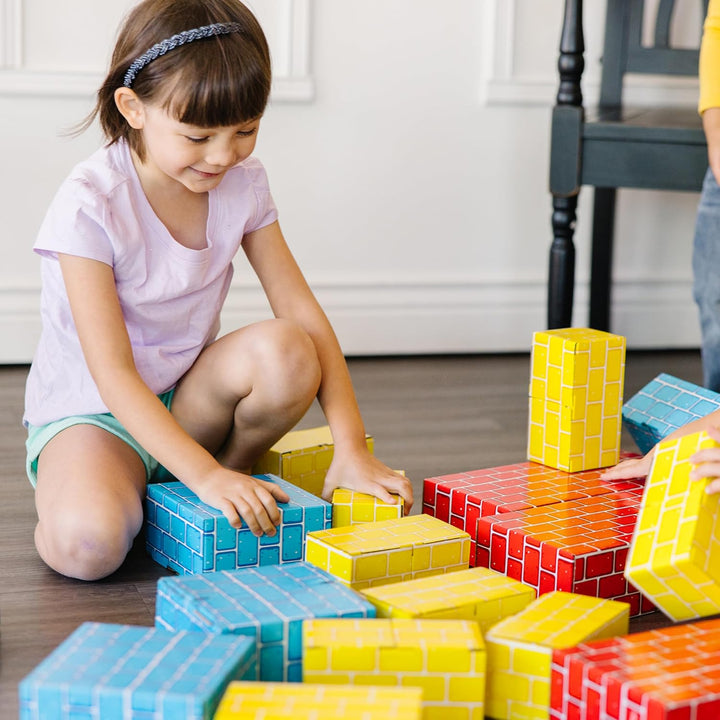 Jumbo Extra-Thick Cardboard Building Blocks - 40 Blocks in 3 Sizes