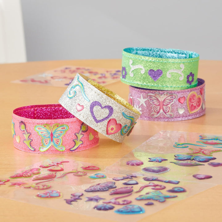 Design-Your-Own Bracelets with 100+ Sparkle Gem and Glitter Stickers