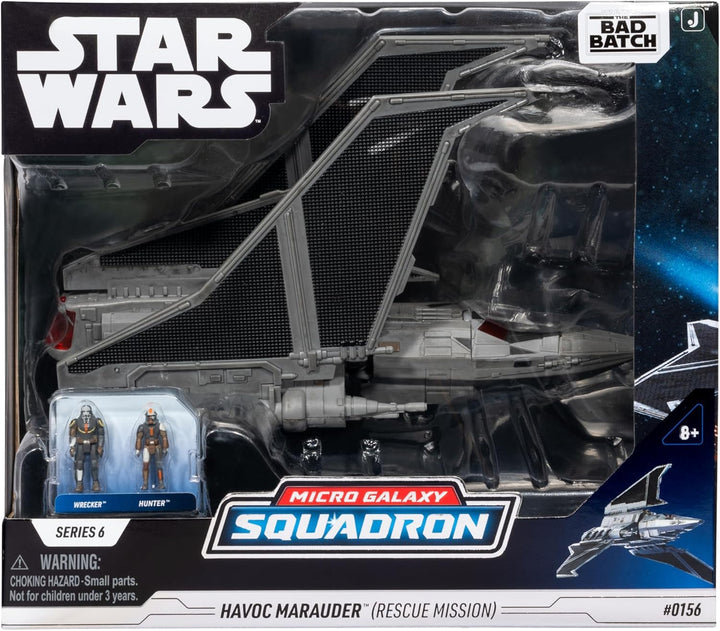 Star Wars Micro Galaxy Squadron Havoc Marauder (Rescue Mission) - 7-Inch Vehicle with Battle Damage and Two 1-Inch Micro Figure Accessories
