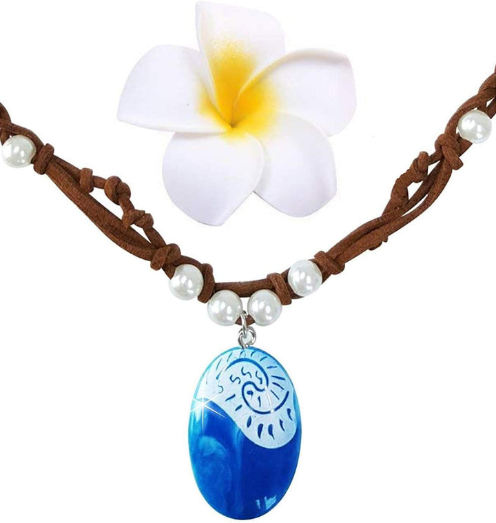 Princess Cosplay Necklace, Necklace for Women Costume, Magical Necklace Halloween Costume Halloween Party Favors (Blue) Dress up Accessories