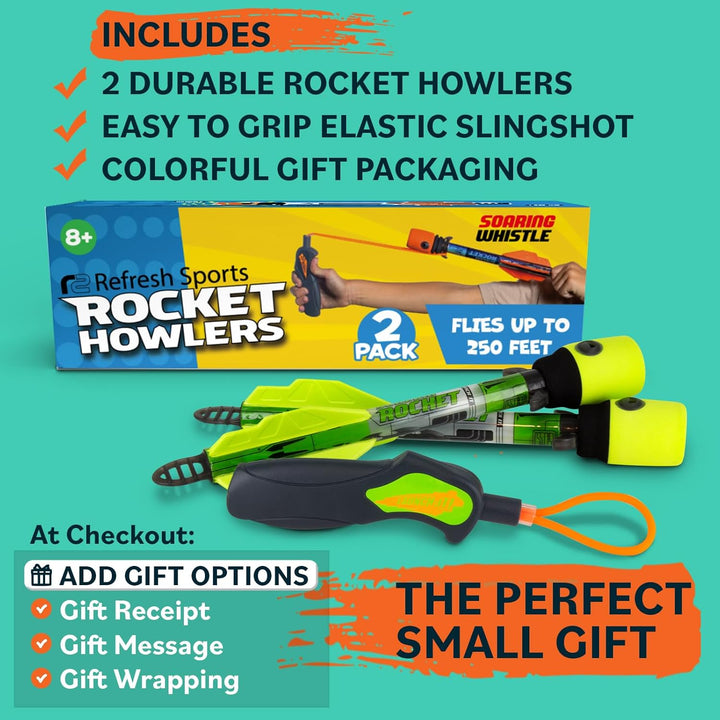 Light up Foam Rocket Toys for Kids: Best LED Rocket Launcher Slingshot Lights up & Makes Noise! for Boys & Girls. Outdoor Toy Party Favors Pool Toys & Great Gifts for Ages 8 9 10 11 12 13