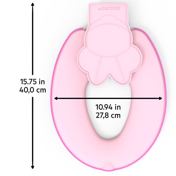 Disney Baby Minnie Mouse Flip & Sit Potty Training Seat, Attaches to Toilet Securely, Space Saving Design Fits Most Toilets