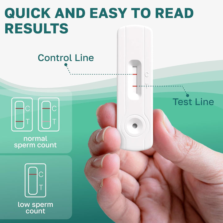 [1-Pack] Male Fertility Test Kit Clear Interpretation, Rapid Result of Sperm Test for Men, Home Test Kit for Sperm Check Fertility Test with Accurate Result in 10 Mins of Sperm Testing at Home