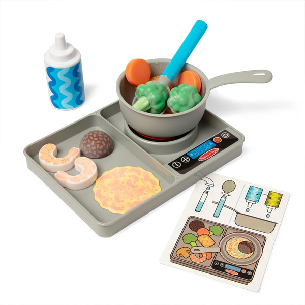 Simmer & Stir Stovetop Play Set with Water Wow!® Color Reveal Play Food Preschool Toy Ages 3+