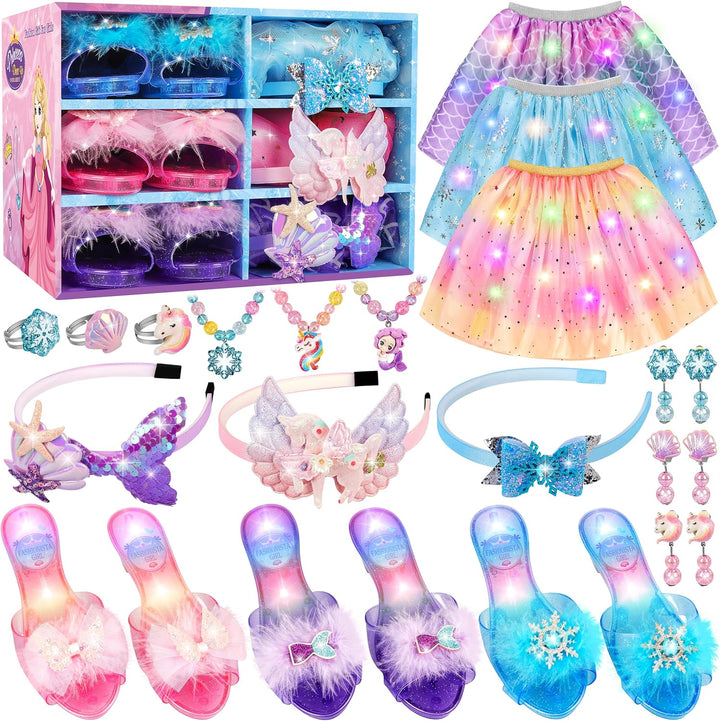 Princess Dress up Toys & Jewelry Boutique,Girl Role Play Gifts,Kids Toys for 3-6 Years Girl Toddler ​B-Day Party Favors
