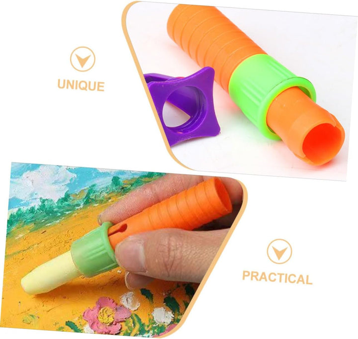 30Pcs Crayon Holder with Sharpener Pencil Lengthener for Effortless Drawing and Sketching Art Tool for Creative Freedom