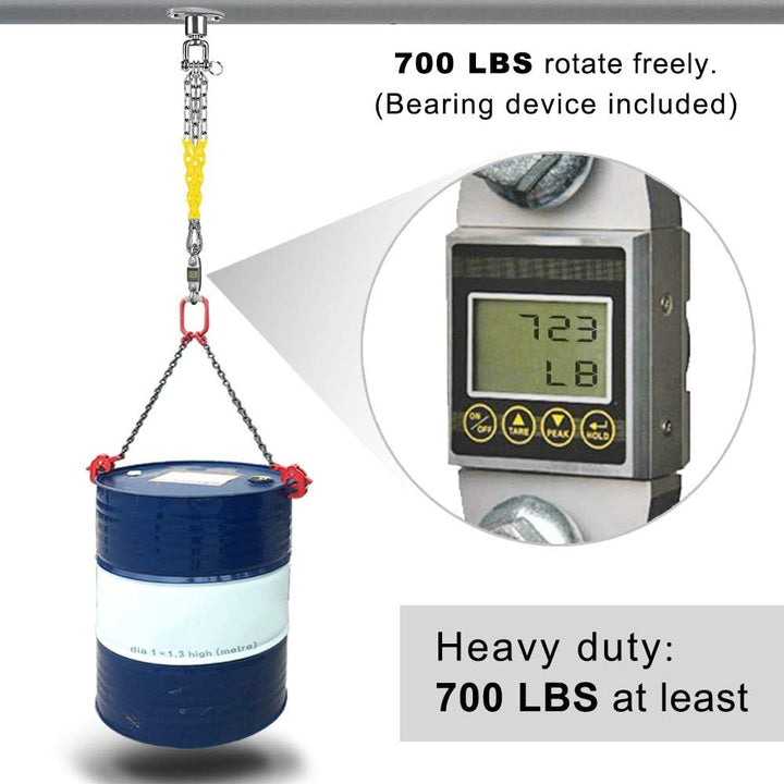 Tire Swing Kit - Heavy Duty Swing Hanger with Coated Chains and Hooks - 360° Rotation - 700 LB Capacity