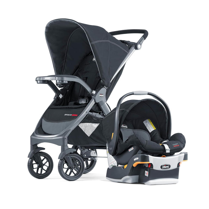 Bravo 3-In-1 Trio Travel System, Bravo Quick-Fold Stroller with Keyfit 30 Infant Car Seat and Base, Car Seat and Stroller Combo | Camden/Black