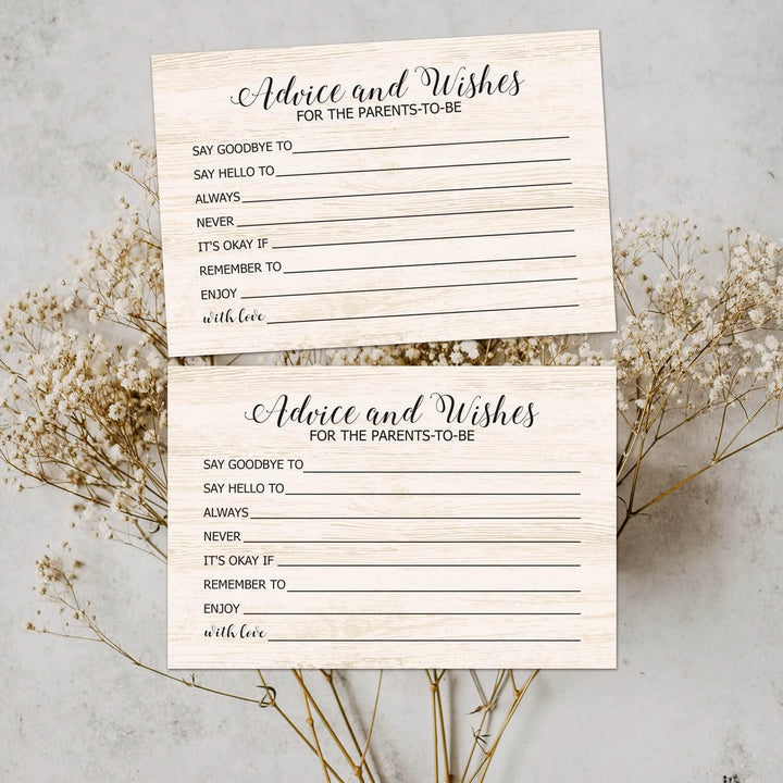 Advice and Wishes for the Mom-To-Be, Baby Advice Cards for New Mom, Perfect for Baby Shower, Baby Shower Game Activities Ideas, New Mom Gifts, Pack of 50, 4X6 Inch