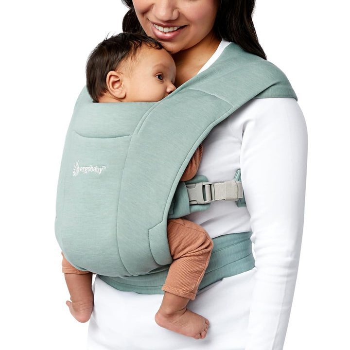 Embrace Baby Carrier Newborn to Toddler - Breathable Baby Carriers for Summer - Cozy Essentials (7-25 Pounds), Ponte Knit, Cream
