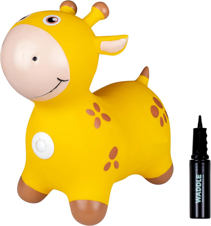 Bouncy Animal Hopper - Inflatable Hopping Animals, Indoors and Outdoors Fun, Pump Included, Riding Toys for Boys and Girls Ages 2 Years and Up, Brown Horse