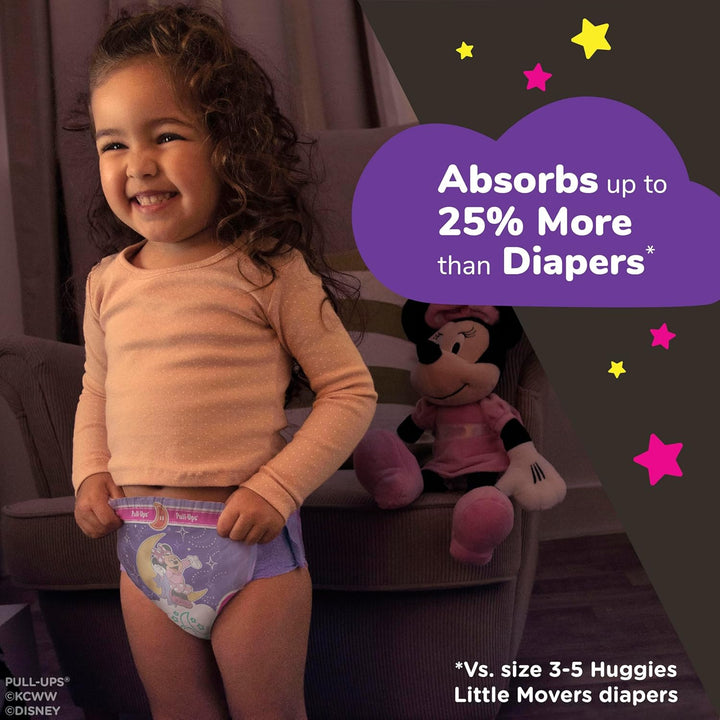 Girls' Night-Time Potty Training Pants, Size 4T-5T Overnight Training Underwear (38-50 Lbs), 52 Ct