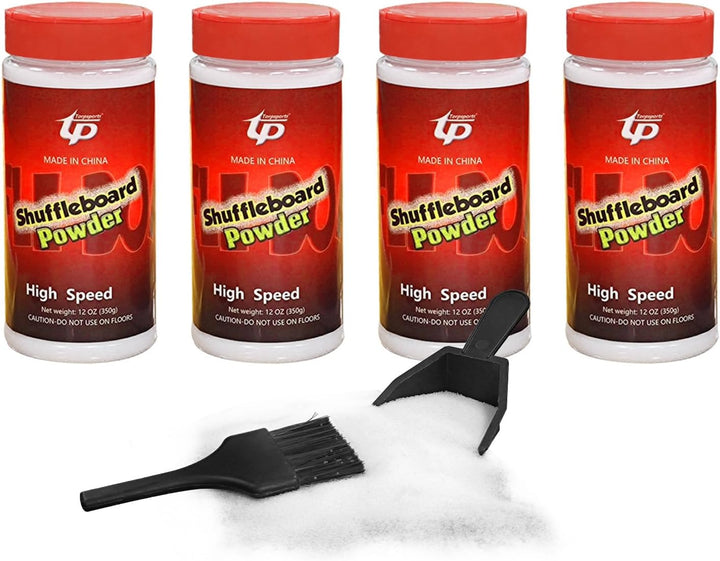 Shuffleboard Sand Wax High/Medium Speed Shuffleboard Powder Set, Shuffleboard Sand with Mini Brush Set