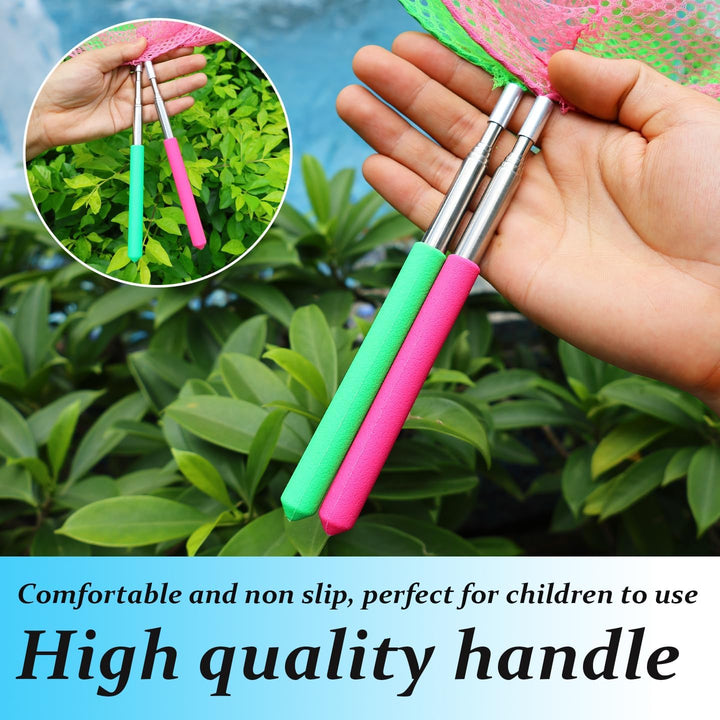 Outdoor Exploration Telescopic Bug-Catching Nets, Fishing Nets, Butterfly Nets for Children'S Outdoor Exploration, Nature Exploration Toys (2 Pack)