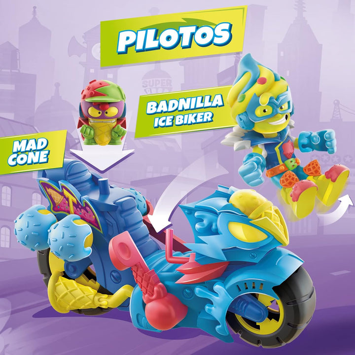 SUPERTHINGS Turbo Ice Scooter with Catapult Ice Cream Ball Launcher, Includes 1 Kazoom Kid and 1 Superthing