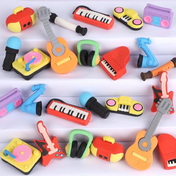 72 Pcs Assorted Food Pencil Erasers Toy Set, Cake Dessert Fruit Puzzle Erasers Toys for Kids Reward Party Favors (Food)