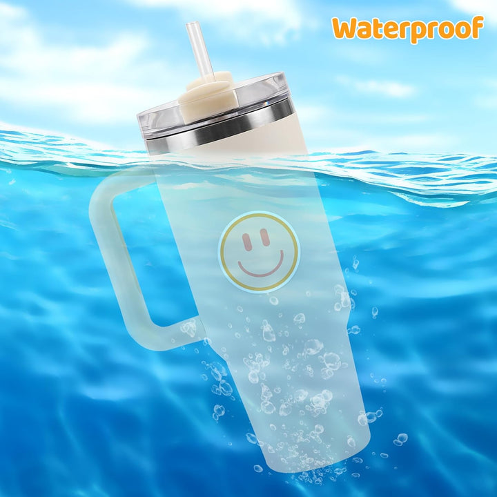 50PCS Smiling Stickers, Cute Water Bottle Stickers for Kids, for Teaching Rewards, Notebooks, Stationery, Luggage, Cartoon PVC Happy Stickers