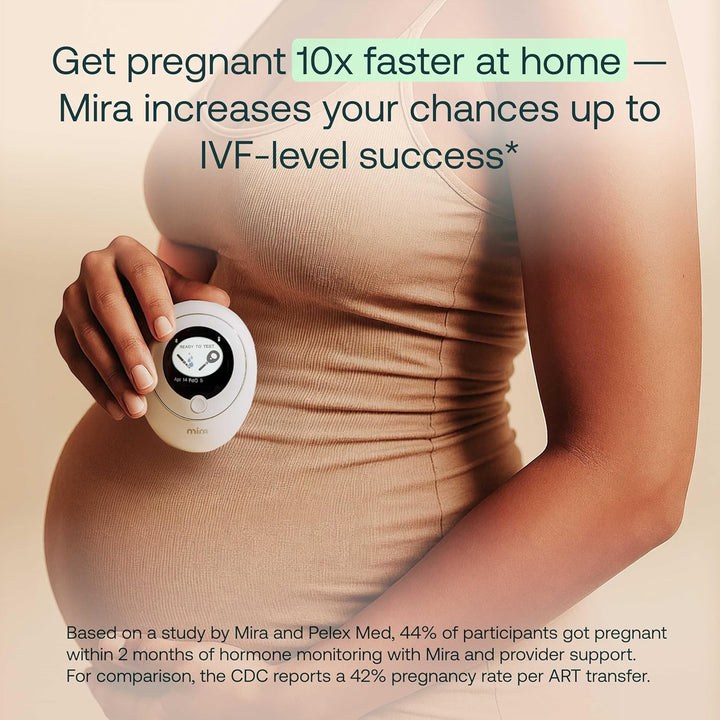Max Fertility Monitor & Ovulation Test Kit for Women, At-Home Hormone Tracker for LH, Pdg & E3G, Digital Hormone Analyzer with 20 Test Wands, 7× More Accurate than Other Fertility Trackers