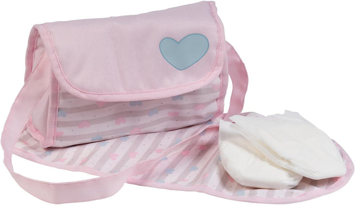Baby Doll Diaper Bag with Color Changing Design, Sturdy Straps, Includes Changing Mat and 2 Doll Diapers (Fits 13" Dolls), Birthday Gift for Ages 3+ - Sunny Days