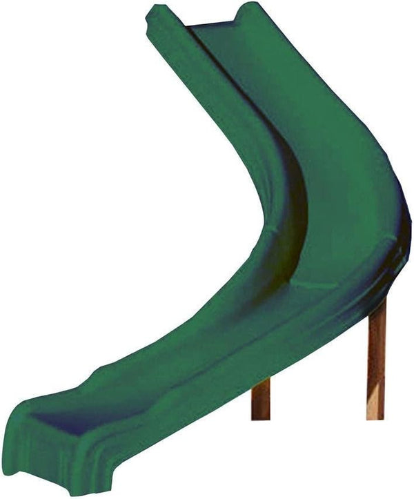 NE 4678-1TB Side Winder Curved Plastic Swing Set Slide for 4' Deck Heights, Green