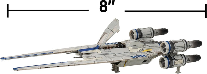 Star Wars Micro Galaxy Squadron U-Wing Starfighter - 12-Inch Vehicle with Foldout Wings, Troop Bay, Sniper Gun, and Three 1-Inch Micro Figure Accessories