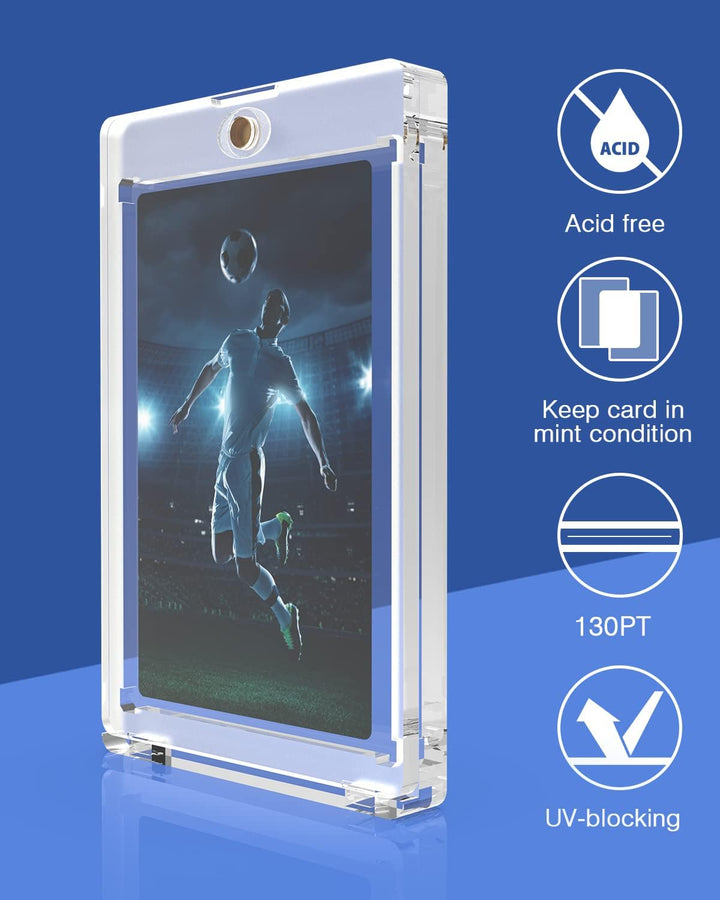 Magnetic Card Holders 12 Pack, 130PT One Touch Card Holder for Trading Card, Baseball Card, Sports Card