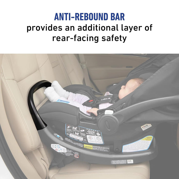 Snugride Snugfit Infant Car Seat, anti Rebound Bar for Extra Safety, No-Rethread Harness, LATCH Equipped, Baby Car Seat, Gotham