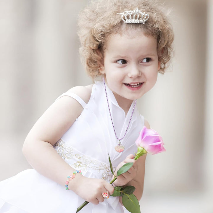 Little Girl Jewelry Set, Princess Jewelry for Toddler Girls 4-6 3-5, Gifts for 5 Year Old Girls Toys, Kids Play Necklaces Rings Bracelets 6-8, Mermaid Costume Dress up Jewelry 3 4 6 7 + Childrens Gift