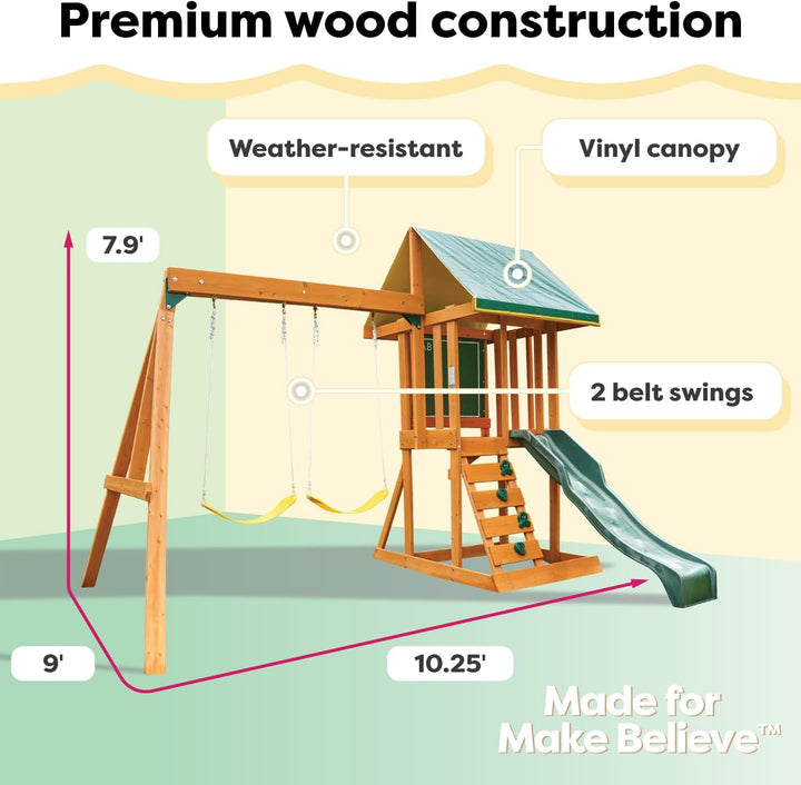 Appleton Wooden Swing Set, (Amazon Exclusive)