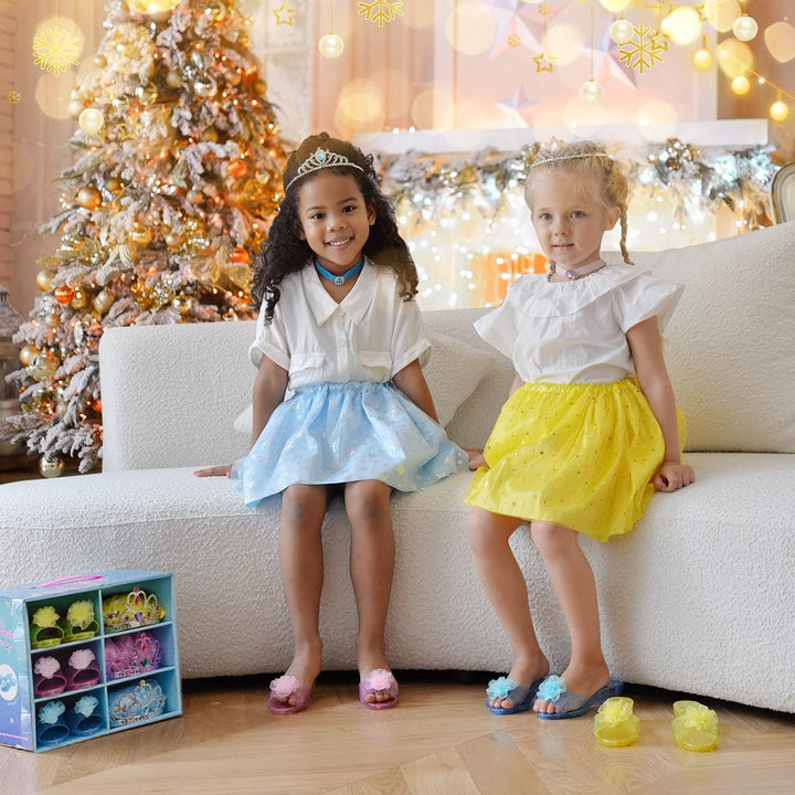 Princess Dress up for Girls - Dress up Clothes for Girls with Princess Shoes, Toys for Toddler Kids 3,4,5,6 Year Old
