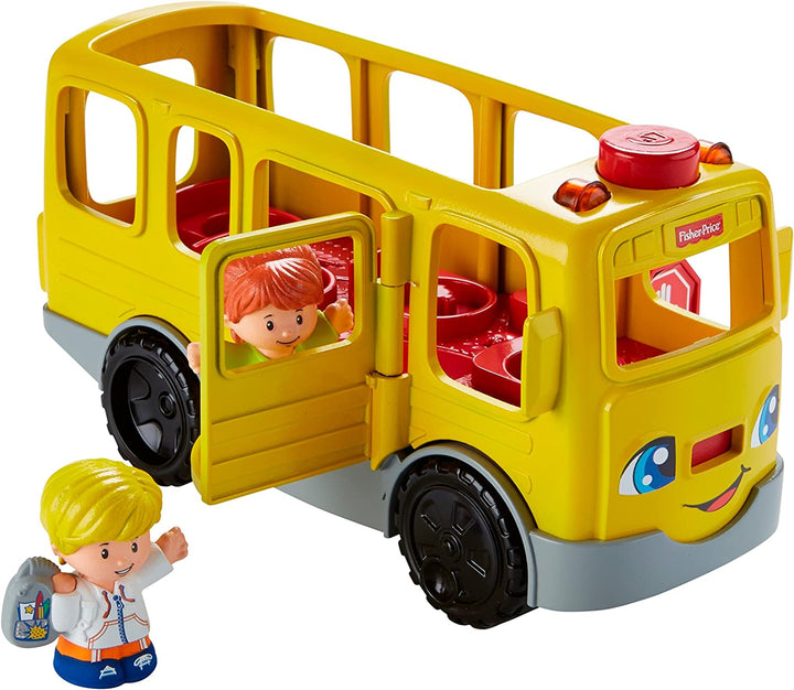 Little People Musical Toddler Toy Sit with Me School Bus with Lights Sounds & 2 Figures for Pretend Play Kids Ages 1+ Years​
