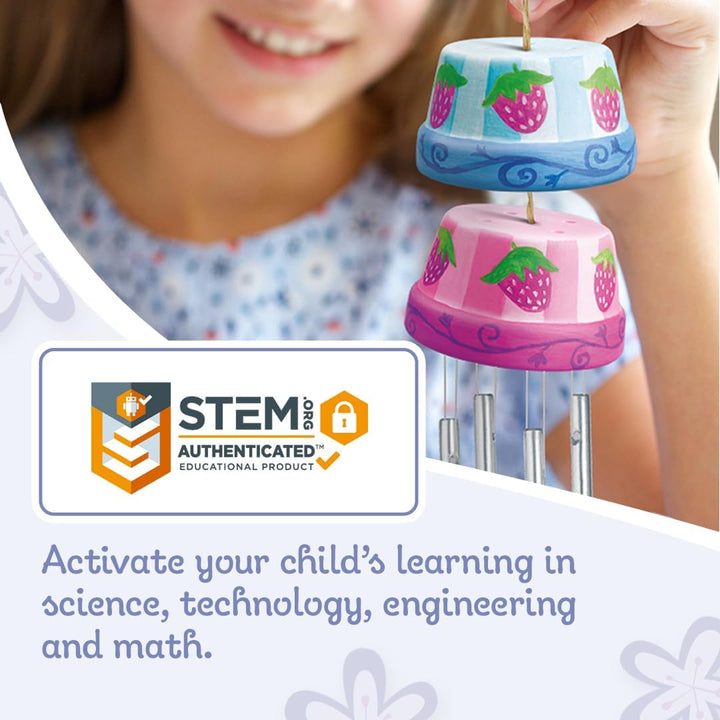 4M Make a Wind Chime Kit - Arts & Crafts Construct & Paint a Wind Powered Musical Chime DIY Gift for Kids, Boys & Girls