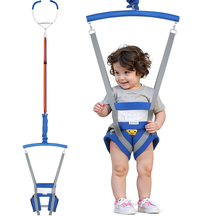 Baby Jumper, Baby Door Jumper Quick Set up and Easy-To-Use, Fun Bouncer for Active Play for Infant and Toddler, Pink