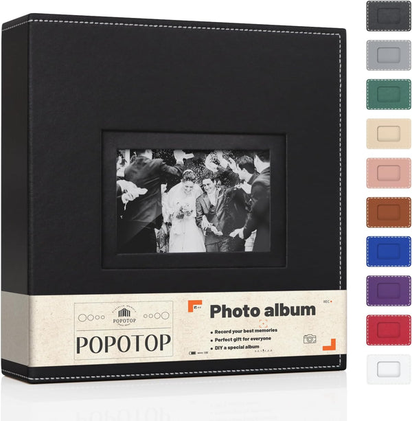 Photo Album 4X6 300 Pockets with Leather Hardcover Cover, Small Photo Album Holder Book with 50Pcs Pages for Family Travel Wedding Baby Gifts